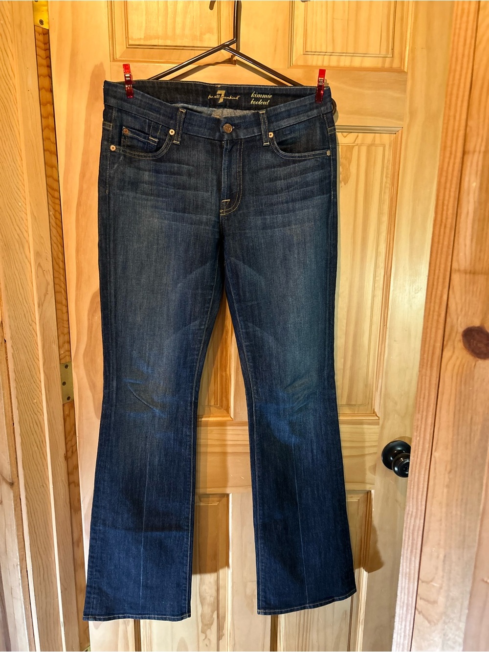 7 For All Mankind Kimmie Bootcut Jeans in Blue Waist 29